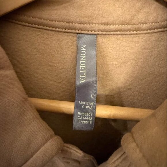 Women’s Camel Colored Mondetta 1/4 Zip Sweatshirt-Size L‎ - Picture 5 of 9